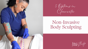 Non-invasive body sculpting treatments in Clearwater including CryoTone, EMS, vacuum therapy, and infrared sauna at Love Your Body Med Spa